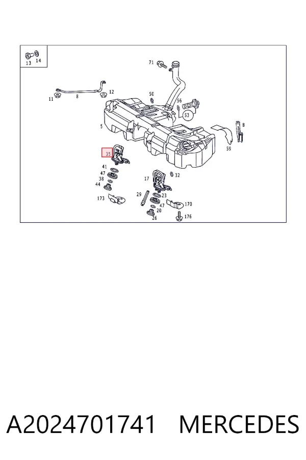 Sensor de nivel de combustible derecho A2024701741 Mercedes