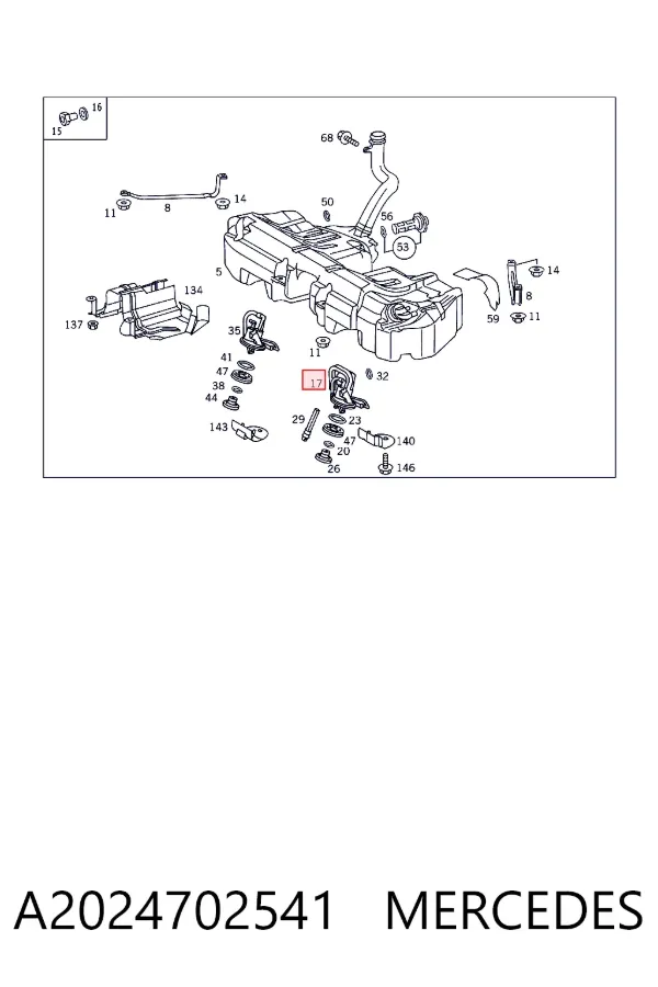 Bomba de gasolina A2024702541 Mercedes