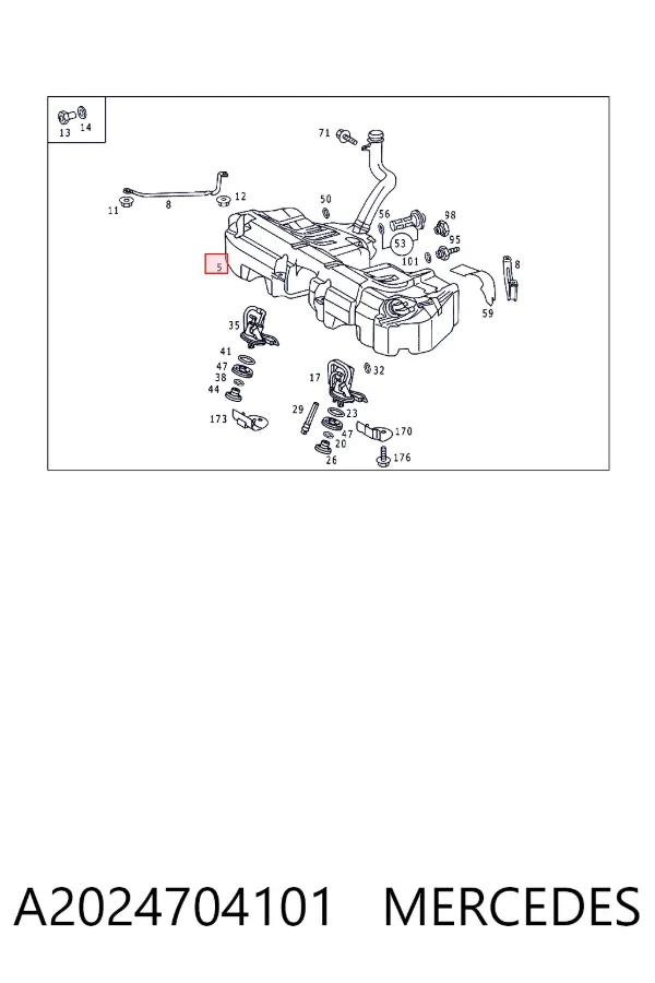 Depósito de gasolina A2024704101 Mercedes