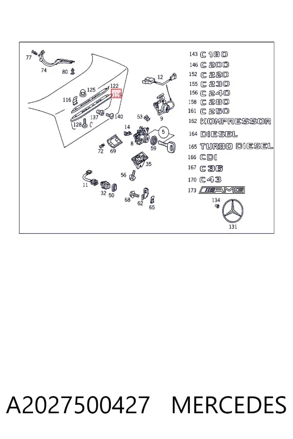  A2027500427 Mercedes