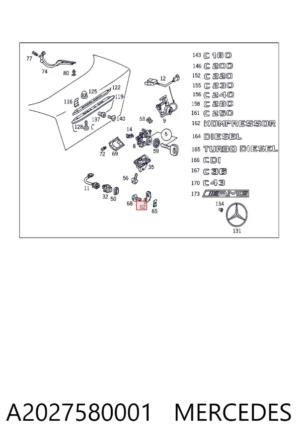  A2027580001 Mercedes