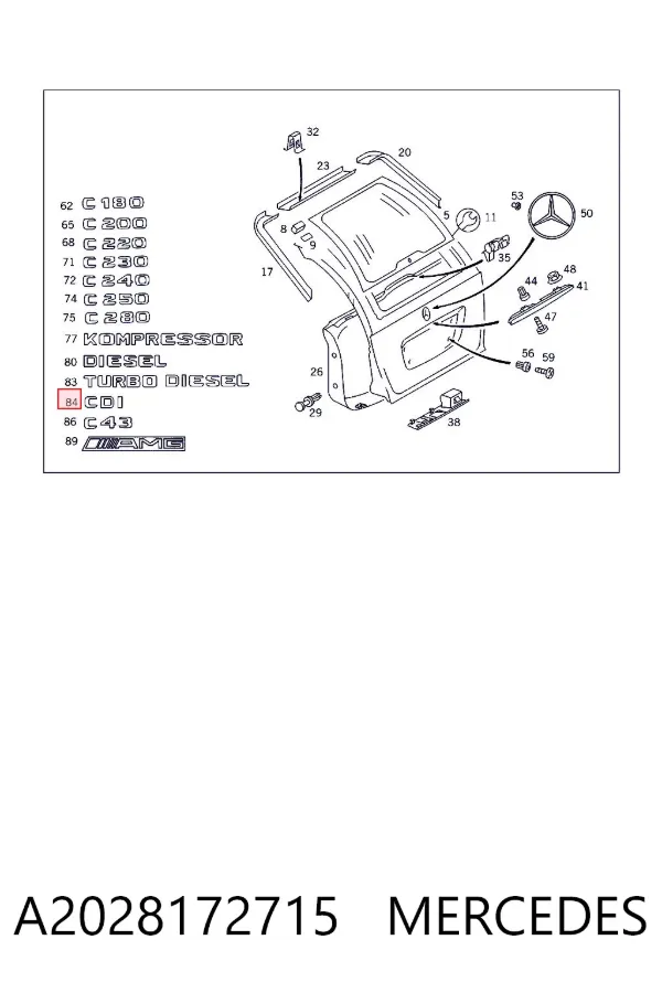 Emblema A2028172715 Mercedes