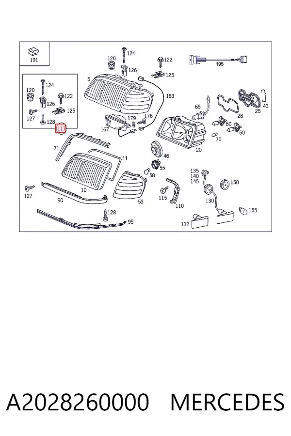 Juego de juntas para motor A2028260000 Mercedes