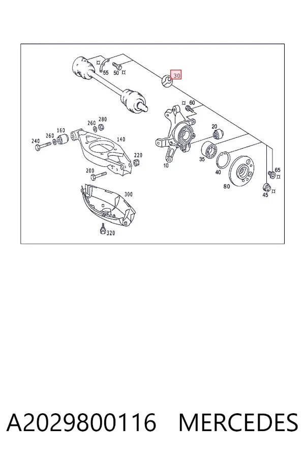 Cojinete de rueda A2029800116 Mercedes
