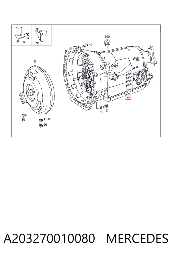 Caja de cambios automática A203270010080 Mercedes