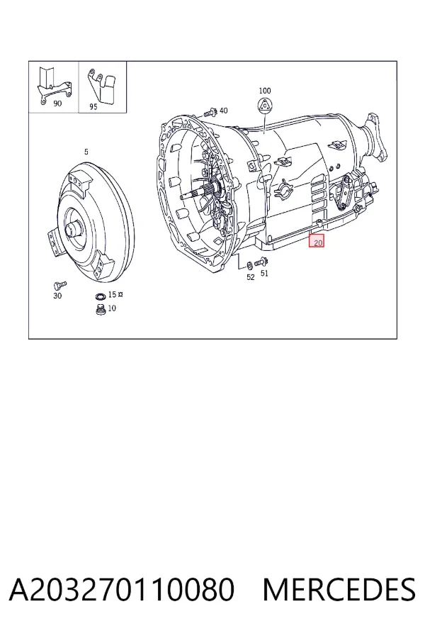 Caja de cambios automática A203270110080 Mercedes