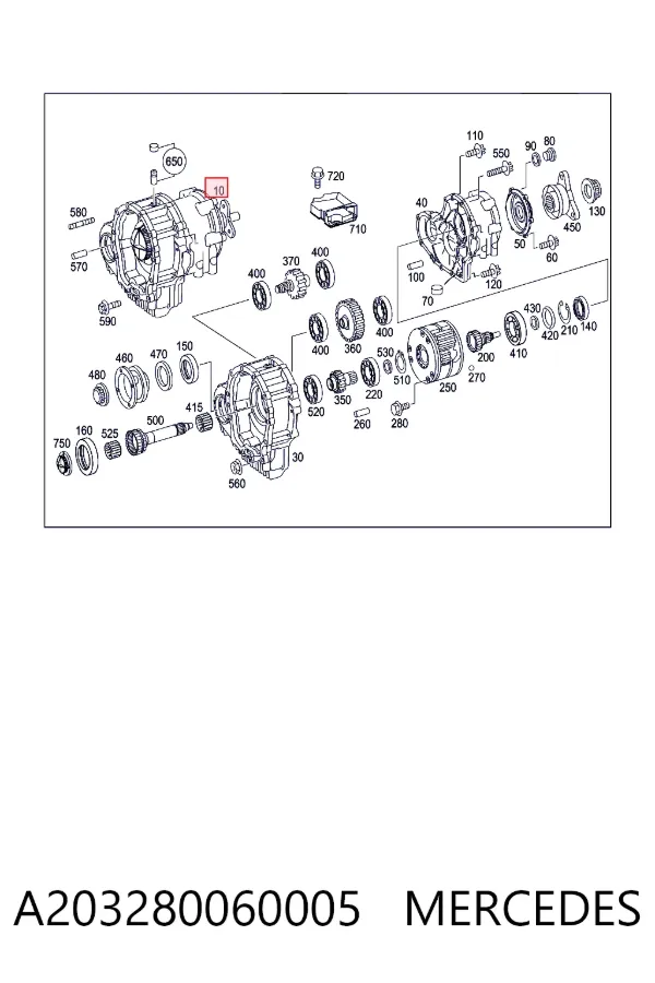 Caja de transferencia A203280060005 Mercedes