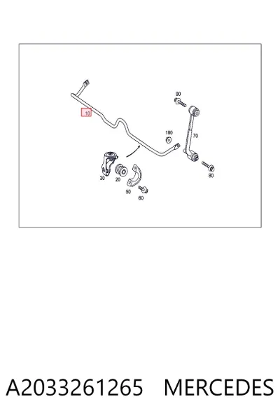 Estabilizador trasero MERCEDES A2033261265