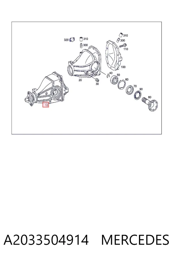 Grupo trasero A2033504914 Mercedes