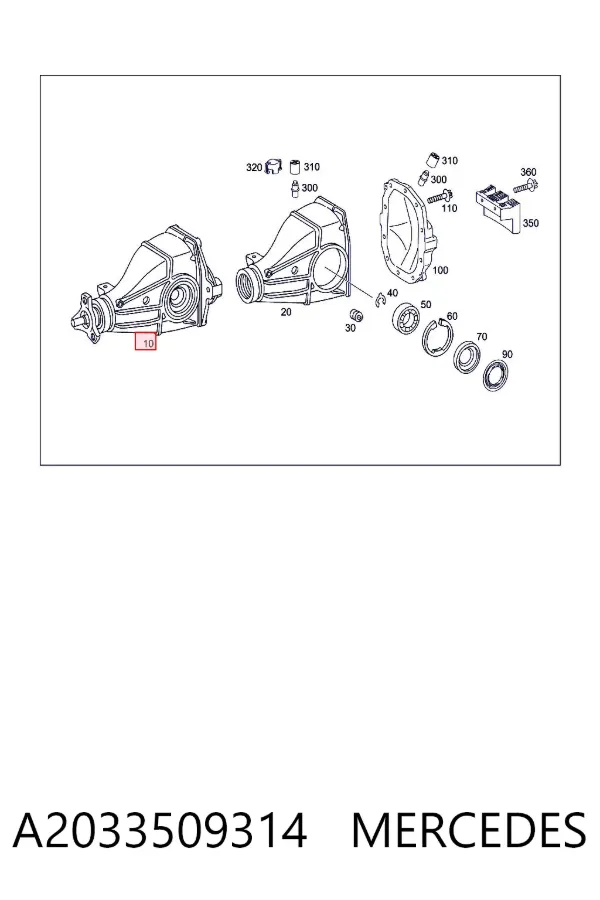 Grupo trasero A2033509314 Mercedes