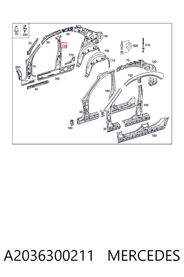  A2036300211 Mercedes