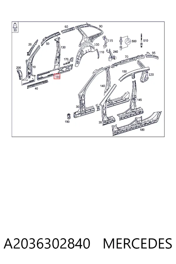  A2036302840 Mercedes