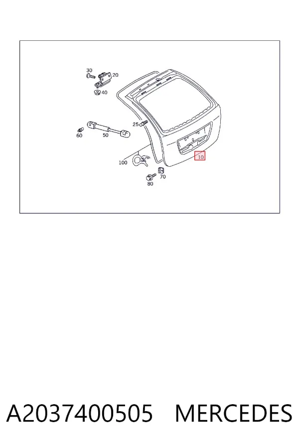 Puerta trasera A2037400505 Mercedes