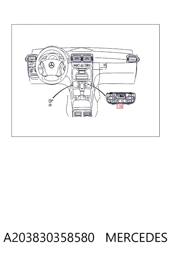 Unidad de control aire acondicionado Mercedes CLK C209