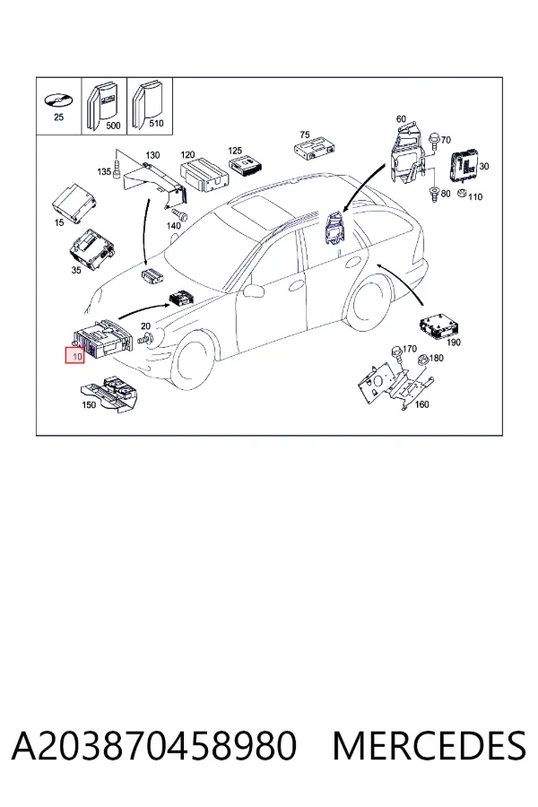 Radio A203870458980 Mercedes