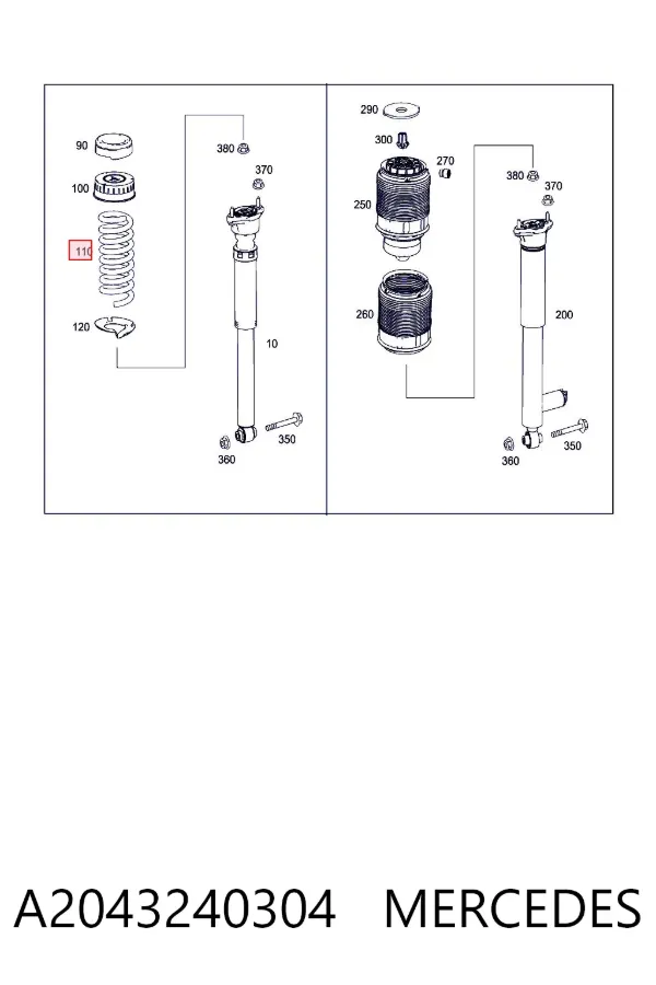 Muelle A2043240304 Mercedes