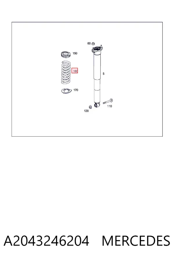 Muelle A2043246204 Mercedes
