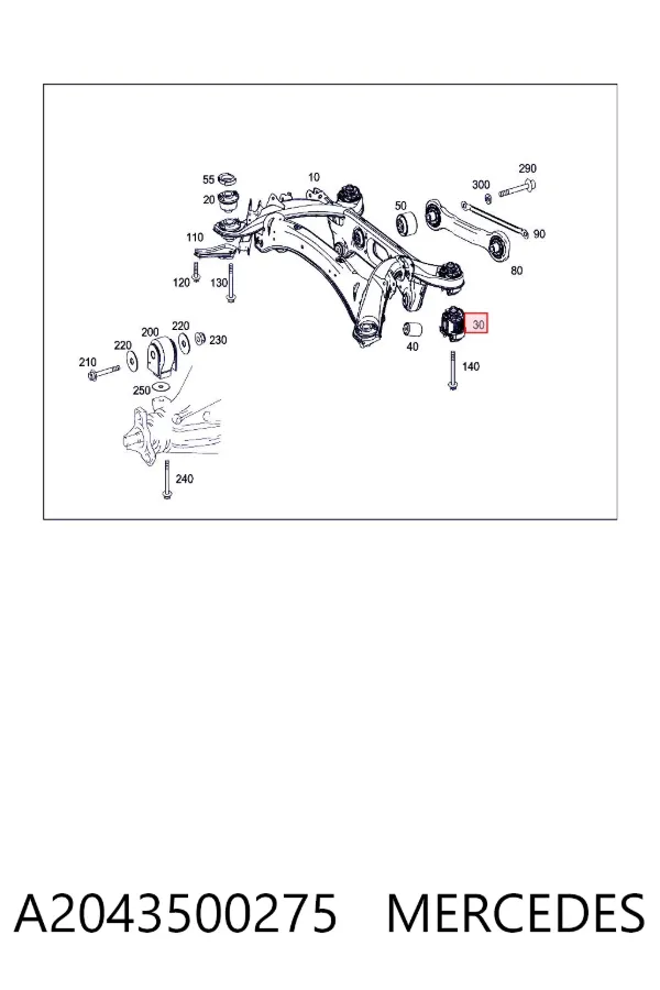Silentblock trasero A2043500275 Mercedes