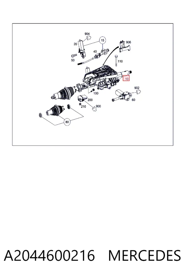 Columna dirección A2044600216 Mercedes