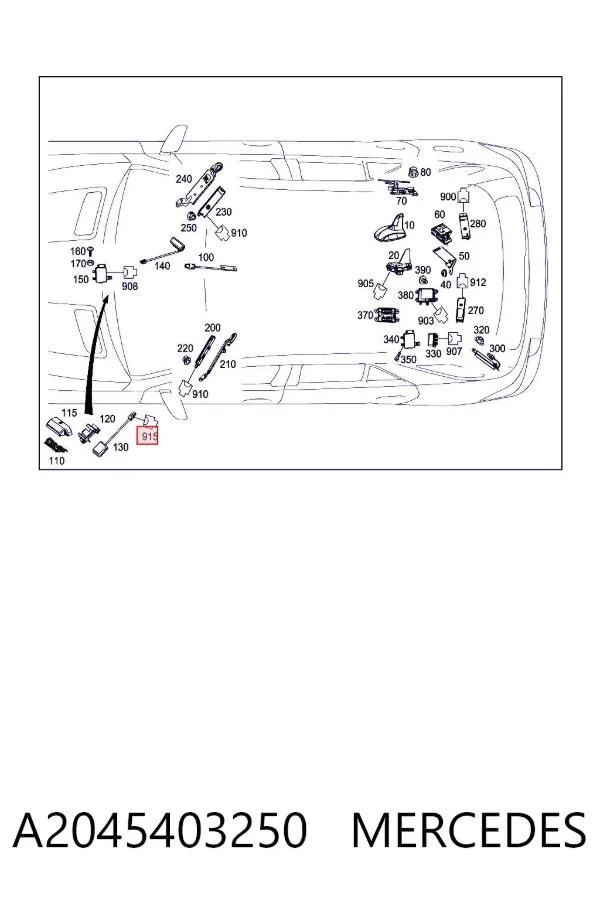 Caja de fusibles A2045403250 Mercedes
