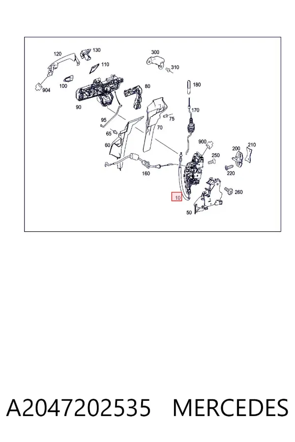 Cerradura A2047202535 Mercedes