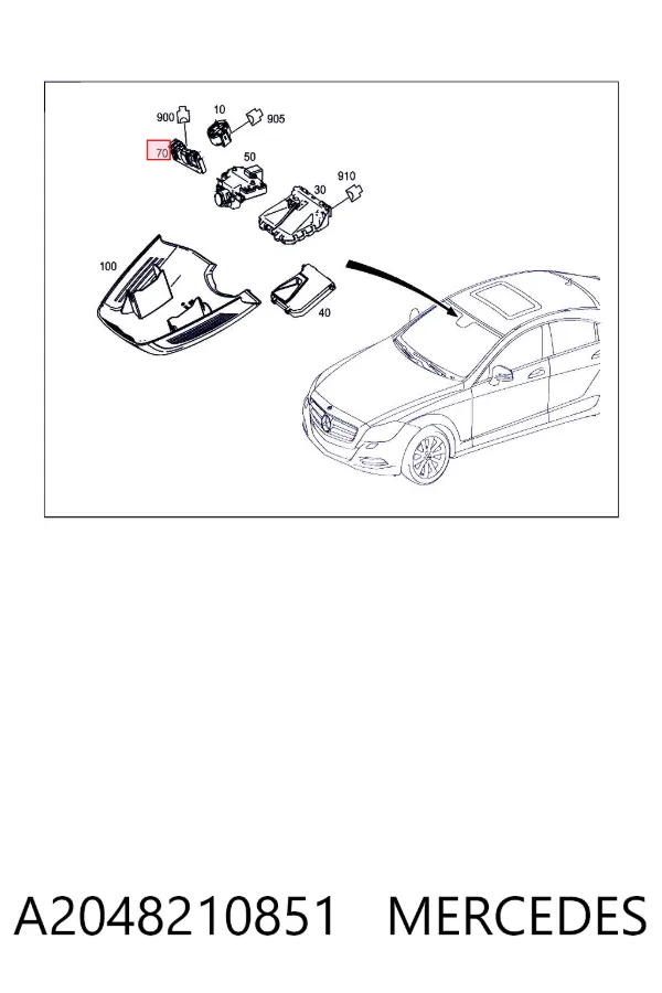 Sensor de lluvia A2048210851 Mercedes