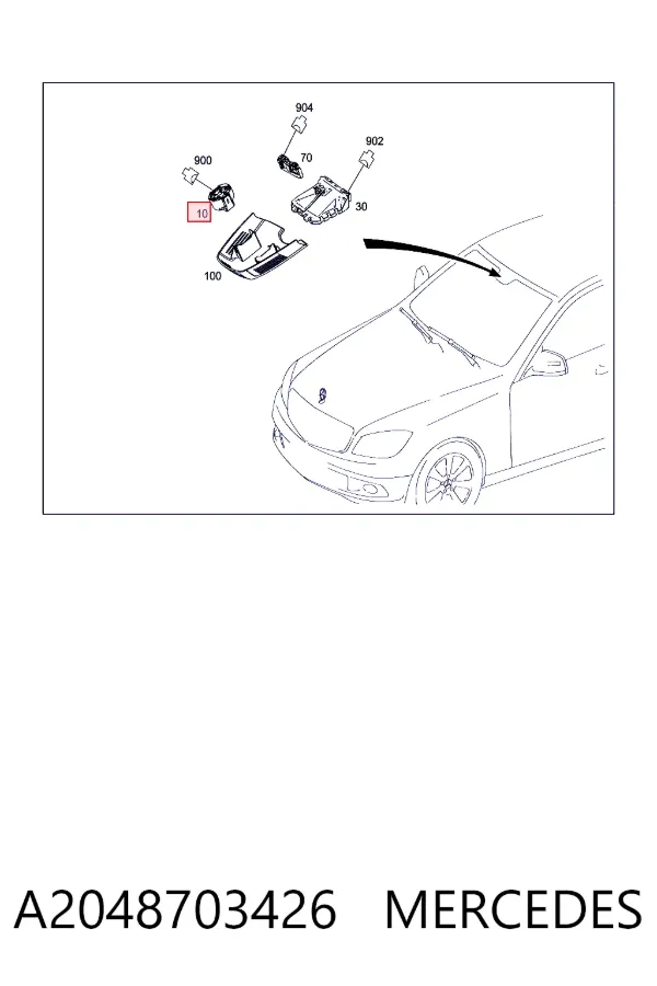 Sensor de lluvia A2048703426 Mercedes