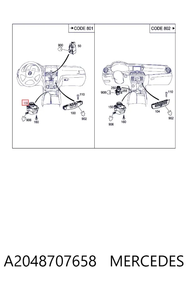 Joystick multifunción A2048707658 Mercedes