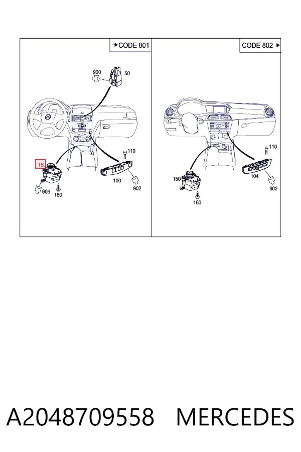 Joystick multifunción A2048709558 Mercedes