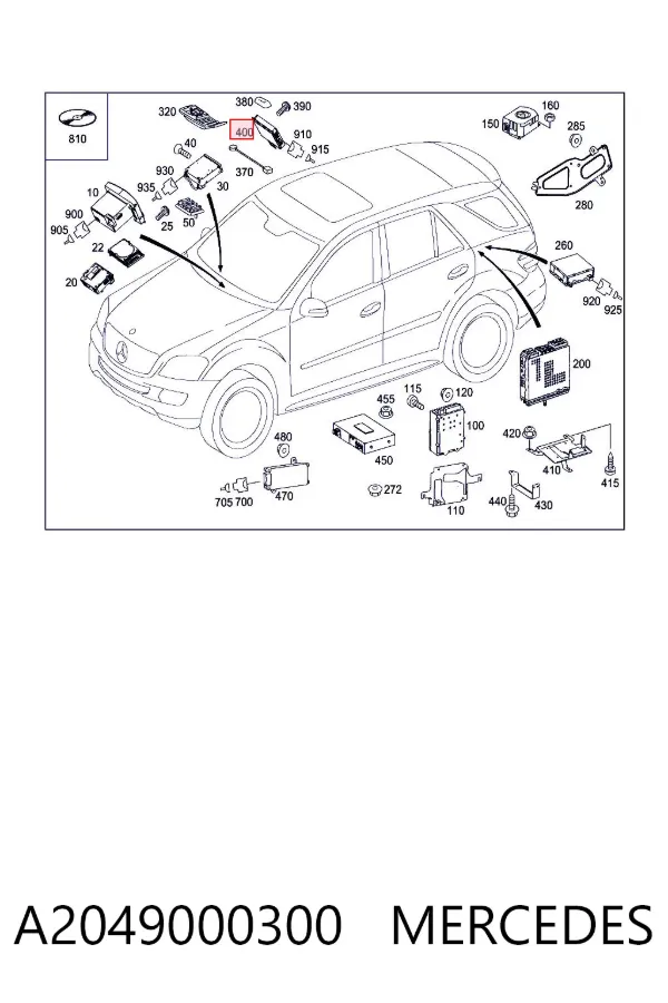 Unidad de control multimedia A2049000300 Mercedes