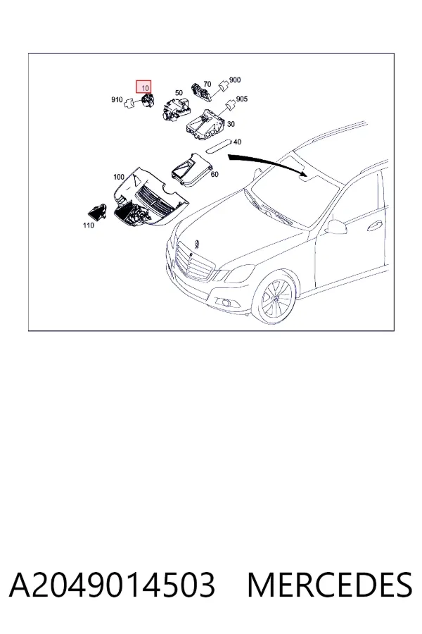 Sensor de lluvia A2049014503 Mercedes