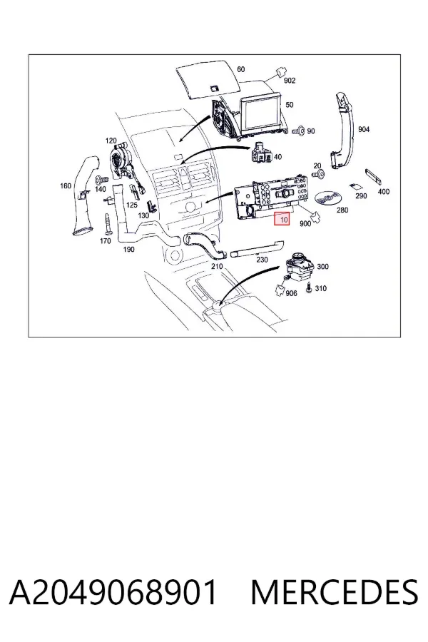 Radio A2049068901 Mercedes