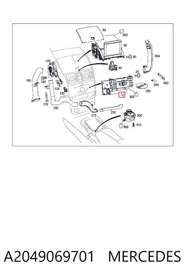 Radio A2049069701 Mercedes