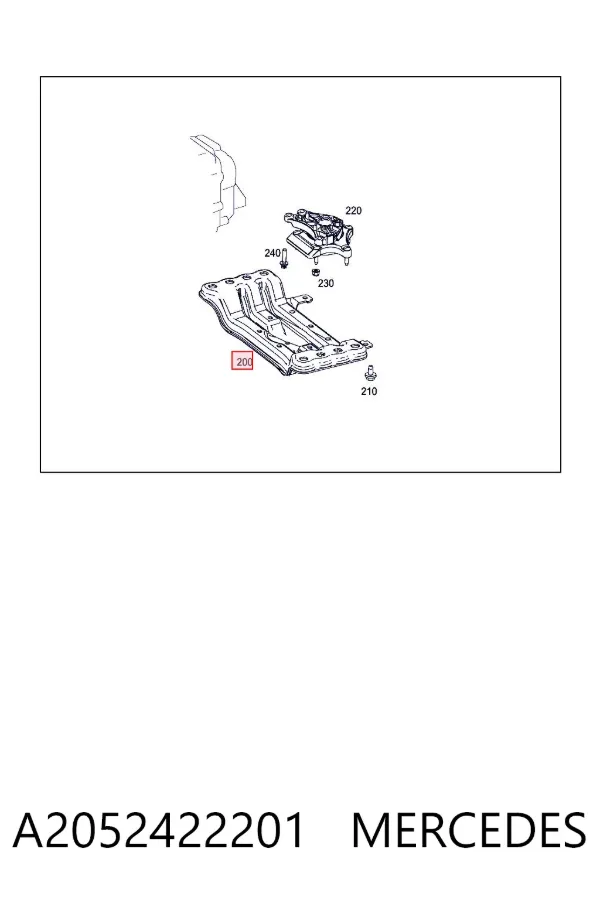 Soporte de la caja de cambios A2052422201 Mercedes