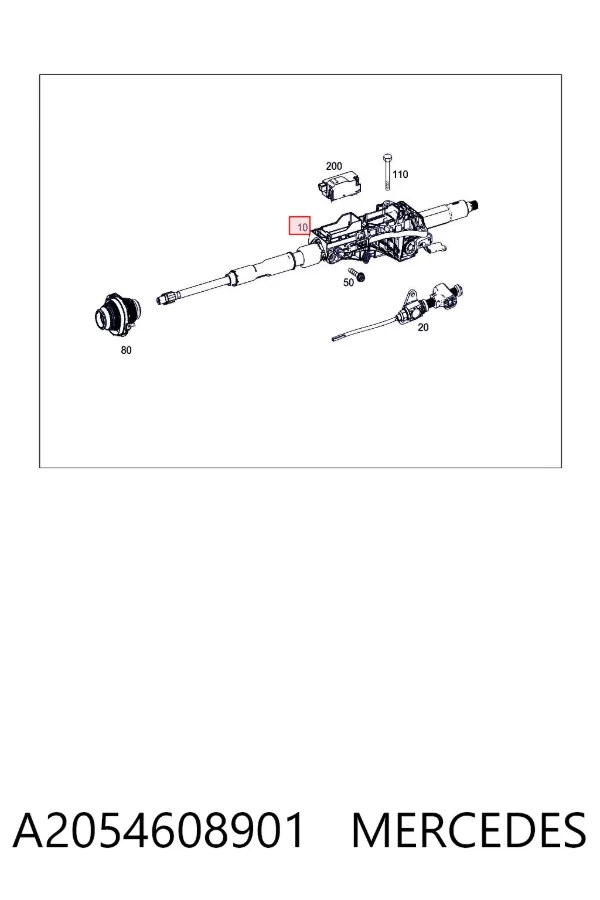 Columna dirección A2054608901 Mercedes