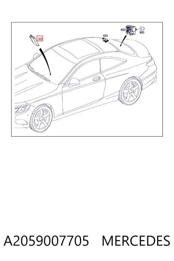 Módulo de control electrónico de la transmisión automática A2059007705 Mercedes