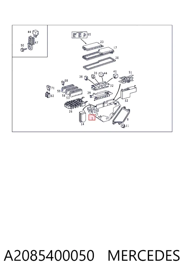 Caja de fusibles A2085400050 Mercedes