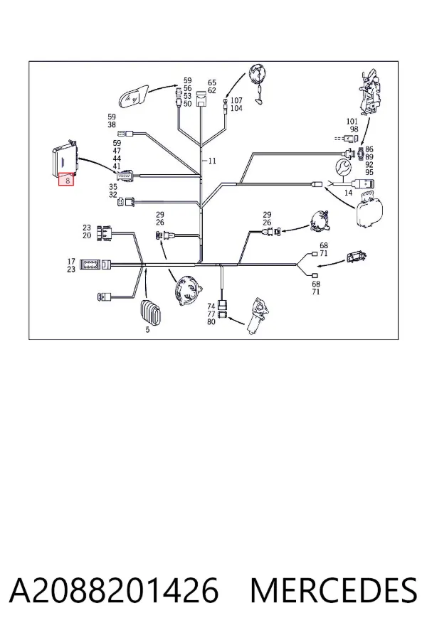 Módulo de confort A2088201426 Mercedes