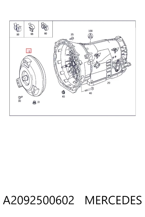 Convertidor de par A2092500602 Mercedes
