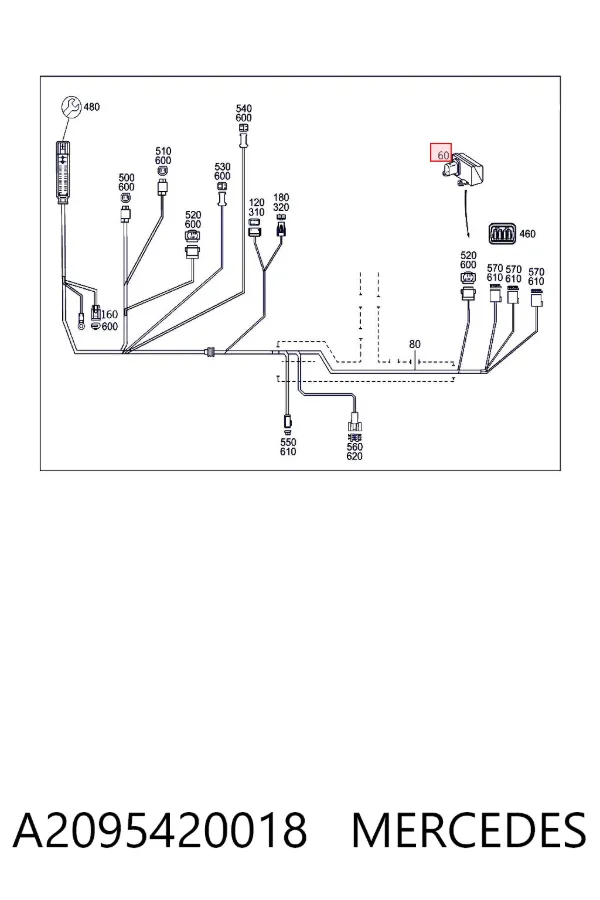 Sensor angulo de giro A2095420018 Mercedes