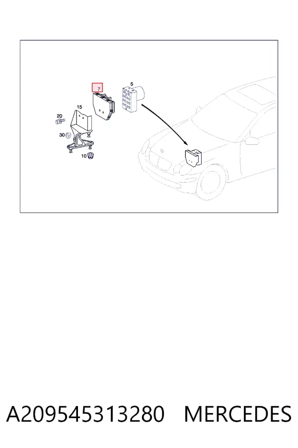 Módulo ABS A209545313280 Mercedes