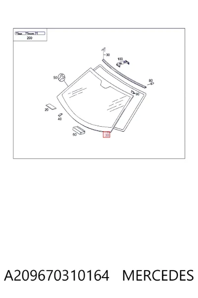 Parabrisas MERCEDES A209670310164