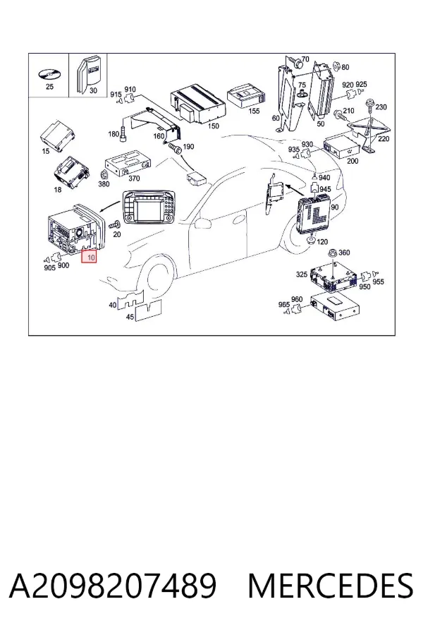 Radio A2098207489 Mercedes