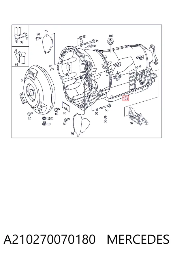 Caja de cambios automática A210270070180 Mercedes