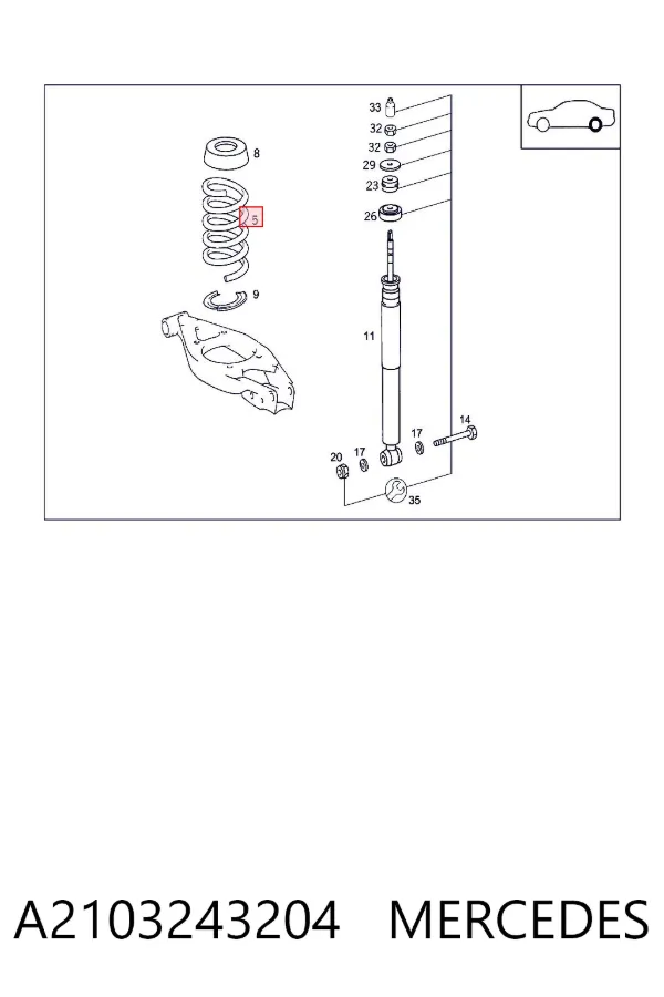 Muelle A2103243204 Mercedes