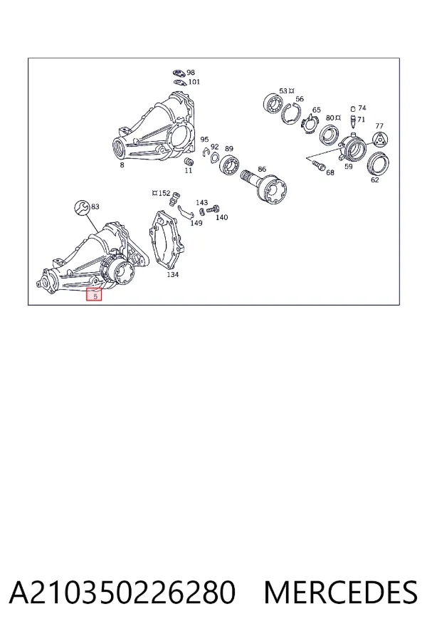 Grupo trasero A210350226280 Mercedes