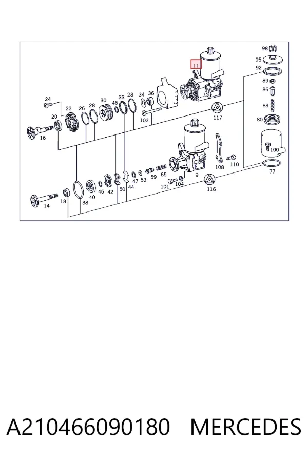Bomba de dirección A210466090180 Mercedes