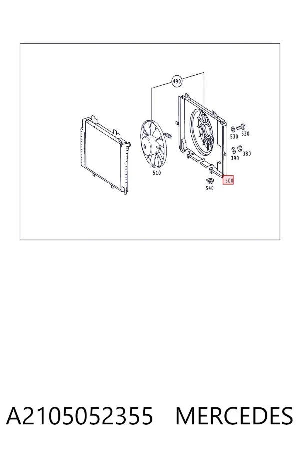 Bastidor radiador A2105052355 Mercedes