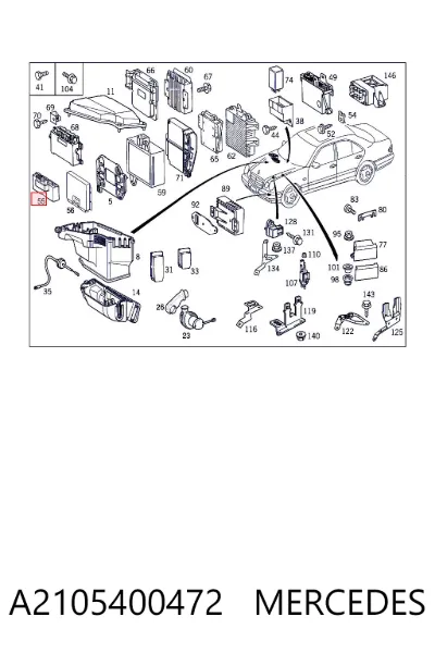 Relé de arranque MERCEDES A2105400472