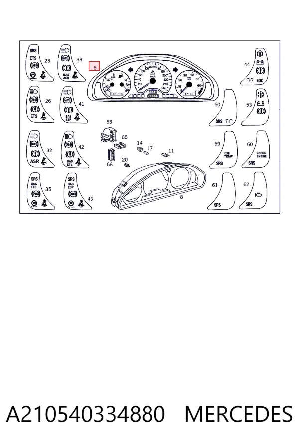 Cuadro instrumentos A210540334880 Mercedes
